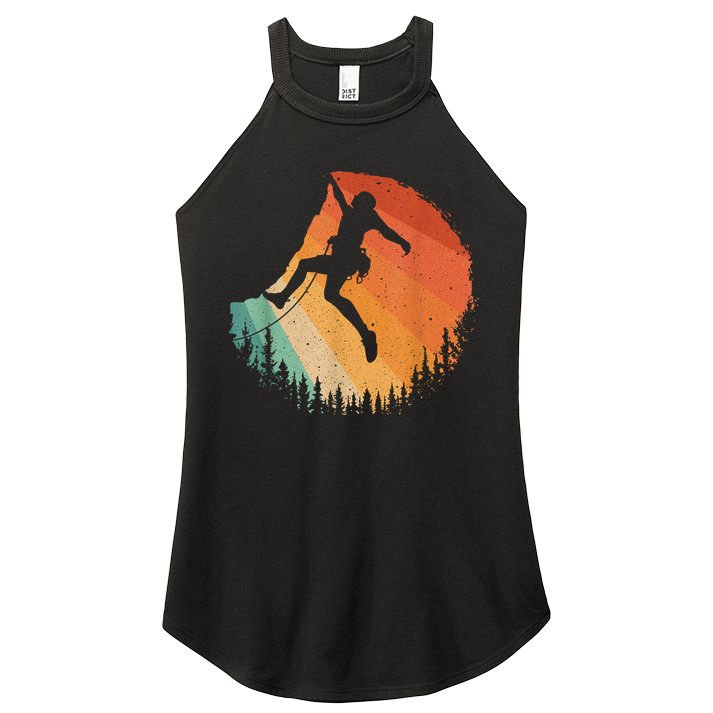 Rock Climbing Art Mountain Climber Bouldering Women's Perfect Tri Rocker Tank
