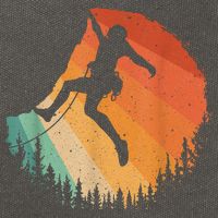 Rock Climbing Art Mountain Climber Bouldering Cotton Canvas Backpack