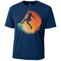 Rock Climbing Art Mountain Climber Bouldering Cooling Performance Crew T-Shirt