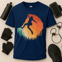 Rock Climbing Art Mountain Climber Bouldering Cooling Performance Crew T-Shirt