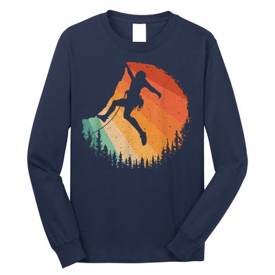 Rock Climbing Art Mountain Climber Bouldering Long Sleeve Shirt