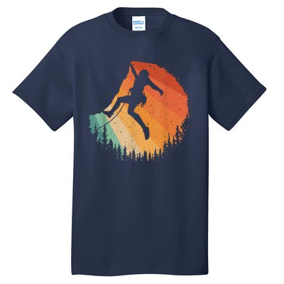 Rock Climbing Art Mountain Climber Bouldering Tall T-Shirt