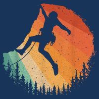 Rock Climbing Art Mountain Climber Bouldering Button
