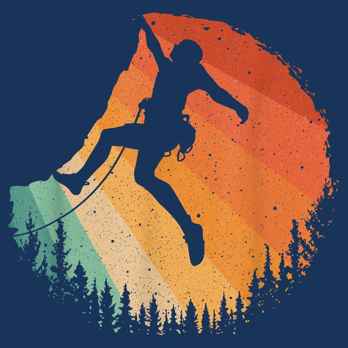 Rock Climbing Art Mountain Climber Bouldering Button