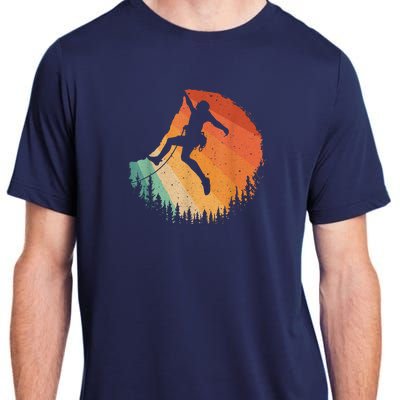 Rock Climbing Art Mountain Climber Bouldering Adult ChromaSoft Performance T-Shirt