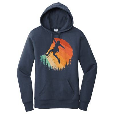 Rock Climbing Art Mountain Climber Bouldering Women's Pullover Hoodie