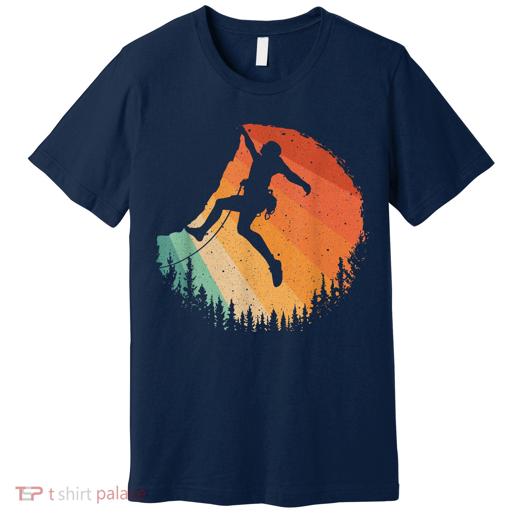 Rock Climbing Art Mountain Climber Bouldering Premium T-Shirt