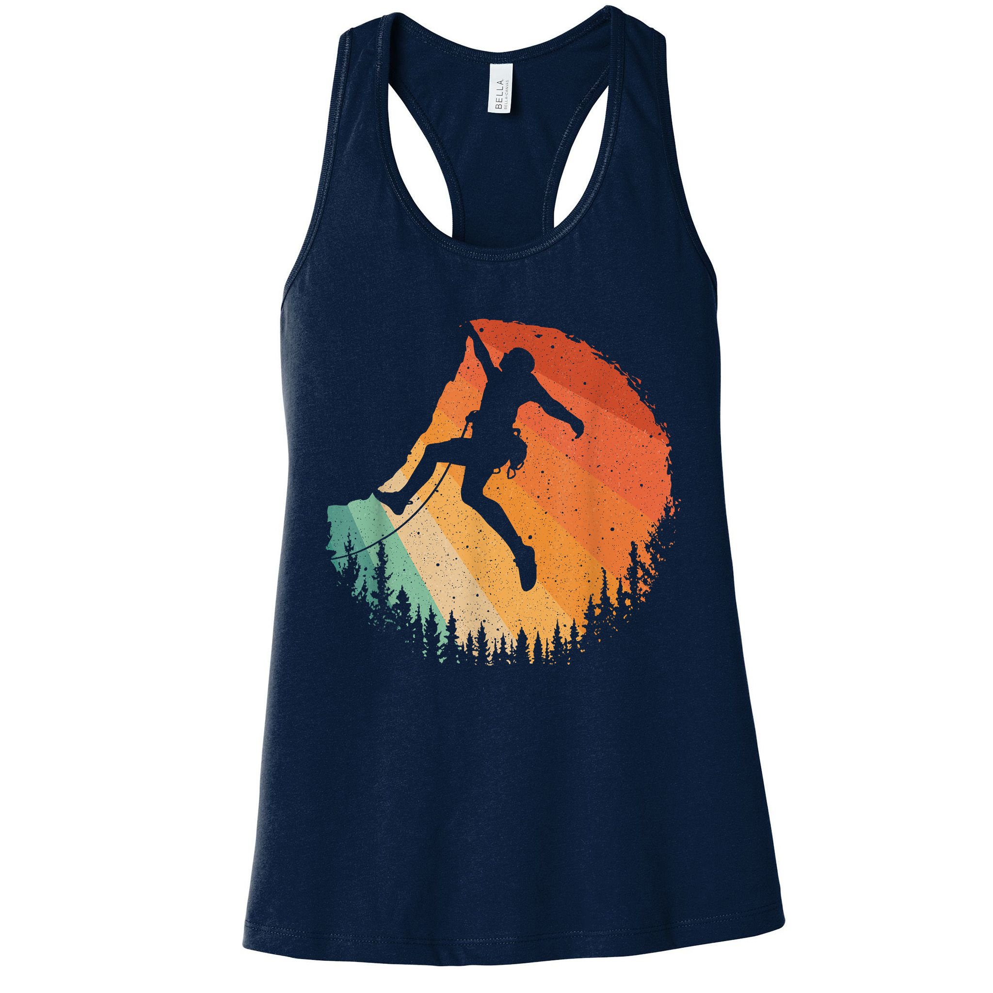 Rock Climbing Art Mountain Climber Bouldering Womens Tank Top