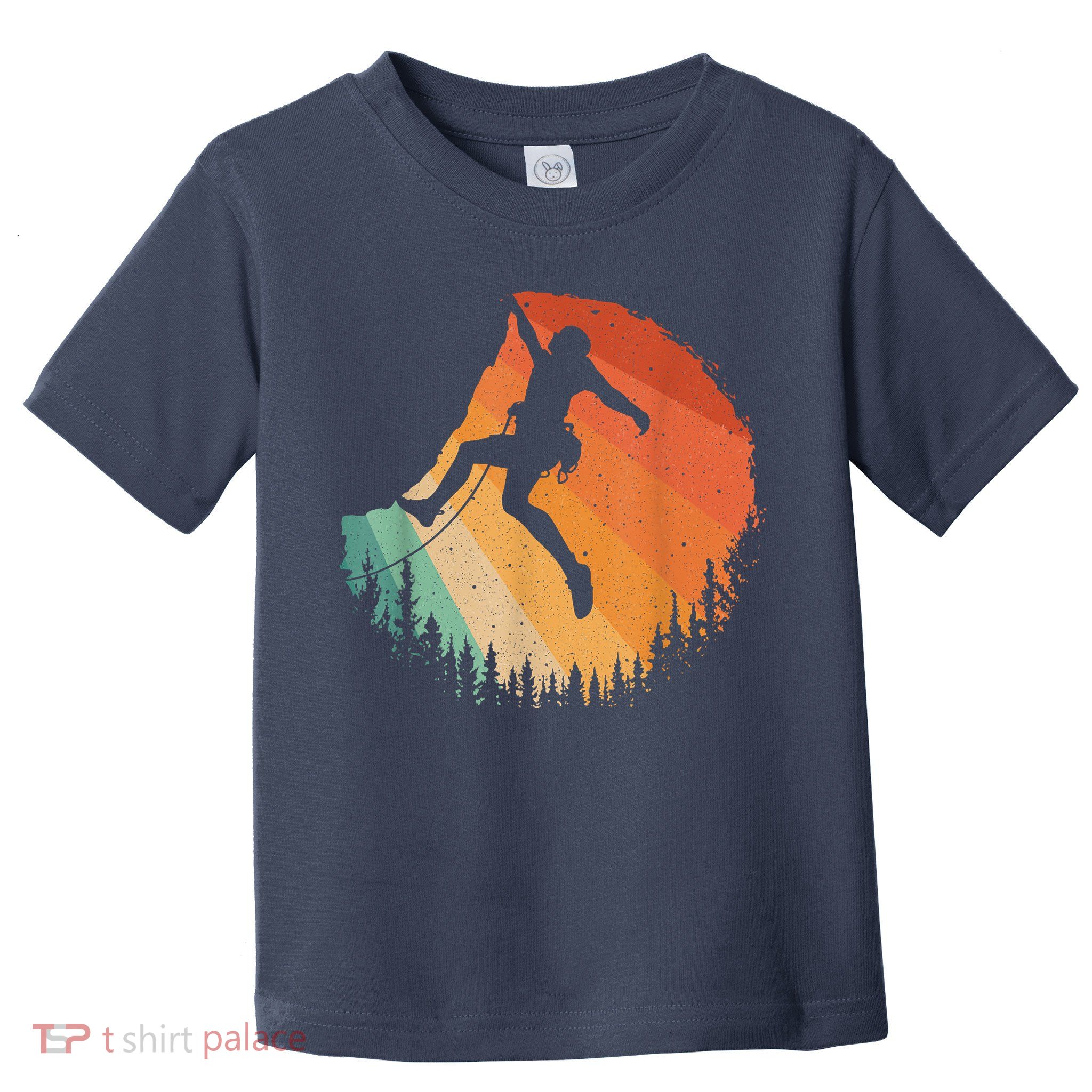 Rock Climbing Art Mountain Climber Bouldering Toddler T-Shirt