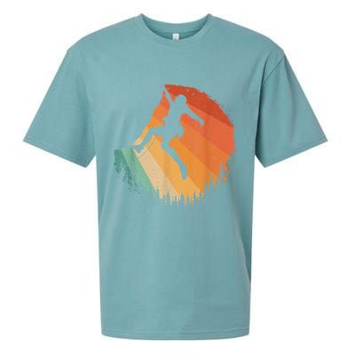 Rock Climbing Art Mountain Climber Bouldering Sueded Cloud Jersey T-Shirt