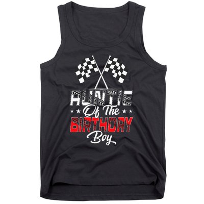 Race Car Auntie Of The Birthday Boy Racing Family Pit Crew Tank Top