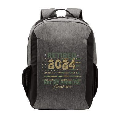 Retirement Camo American Flag Retired Not My Problem Anymore Vector Backpack