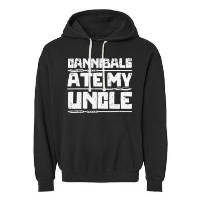 Retro Cannibals Ate My Uncle Joe Biden Satire Trump 2024 Garment-Dyed Fleece Hoodie