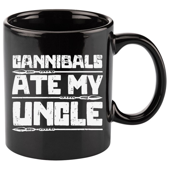 Retro Cannibals Ate My Uncle Joe Biden Satire Trump 2024 11oz C Handle Ceramic Mug