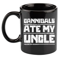 Retro Cannibals Ate My Uncle Joe Biden Satire Trump 2024 11oz C Handle Ceramic Mug