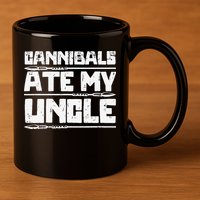 Retro Cannibals Ate My Uncle Joe Biden Satire Trump 2024 11oz C Handle Ceramic Mug