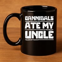 Retro Cannibals Ate My Uncle Joe Biden Satire Trump 2024 11oz C Handle Ceramic Mug