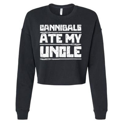 Retro Cannibals Ate My Uncle Joe Biden Satire Trump 2024 Cropped Pullover Crew
