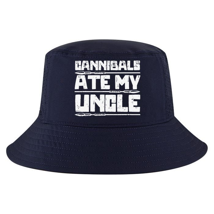 Retro Cannibals Ate My Uncle Joe Biden Satire Trump 2024 Cool Comfort Performance Bucket Hat