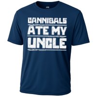 Retro Cannibals Ate My Uncle Joe Biden Satire Trump 2024 Cooling Performance Crew T-Shirt