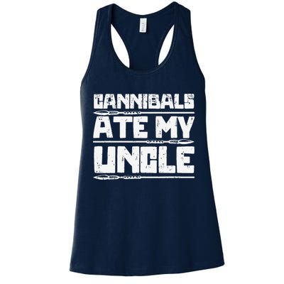 Retro Cannibals Ate My Uncle Joe Biden Satire Trump 2024 Womens Tank Top