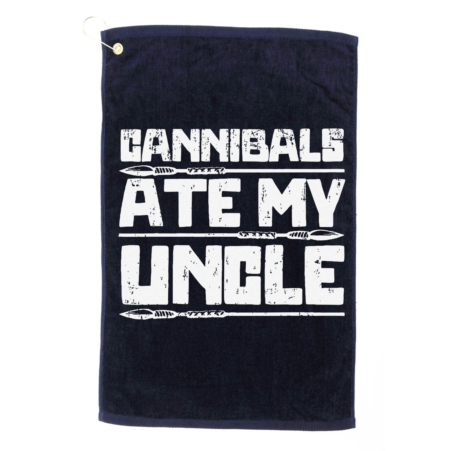 Retro Cannibals Ate My Uncle Joe Biden Satire Trump 2024 Golf Towel