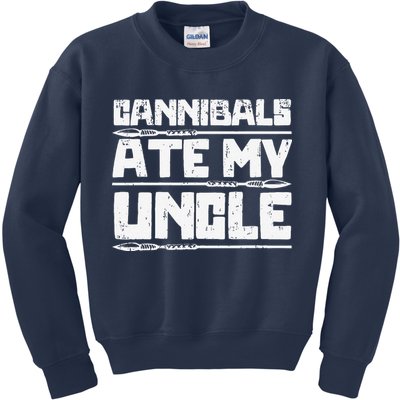 Retro Cannibals Ate My Uncle Joe Biden Satire Trump 2024 Kids Sweatshirt