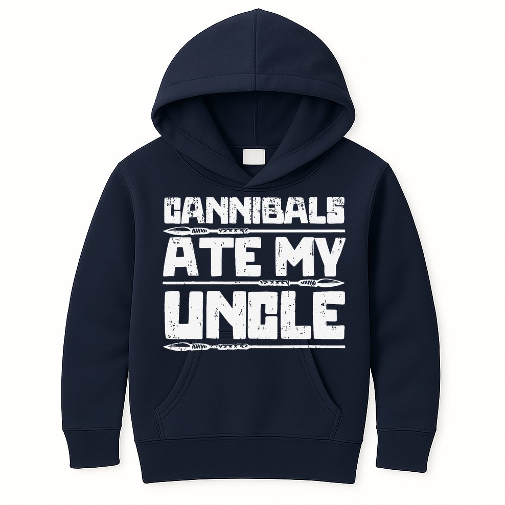 Retro Cannibals Ate My Uncle Joe Biden Satire Trump 2024 Kids Hoodie
