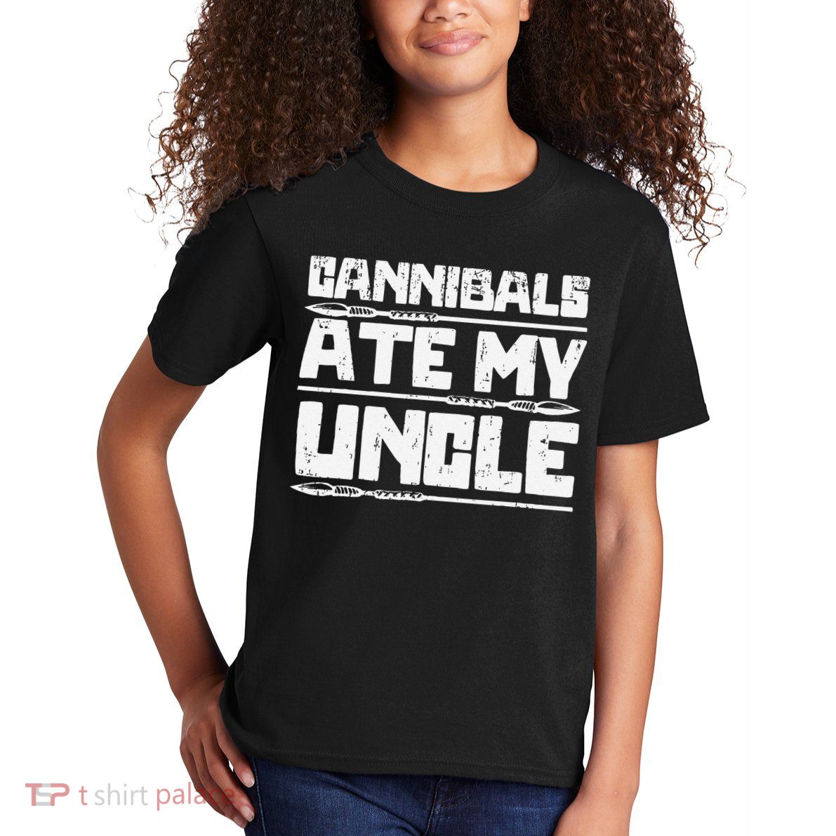 Retro Cannibals Ate My Uncle Joe Biden Satire Trump 2024 Kids T-Shirt