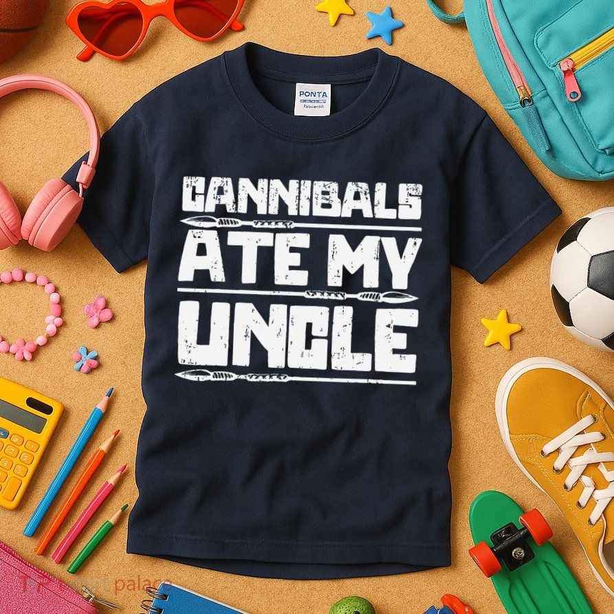 Retro Cannibals Ate My Uncle Joe Biden Satire Trump 2024 Kids T-Shirt