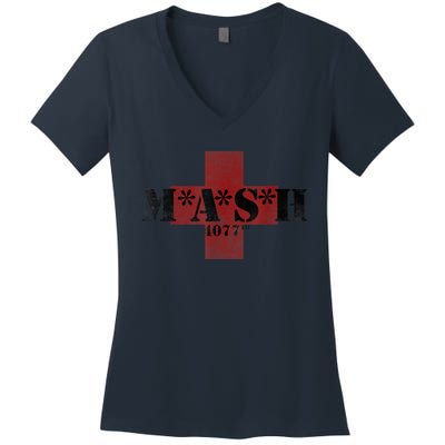 Red Cross Army Military Hospital Vintage Women's V-Neck T-Shirt