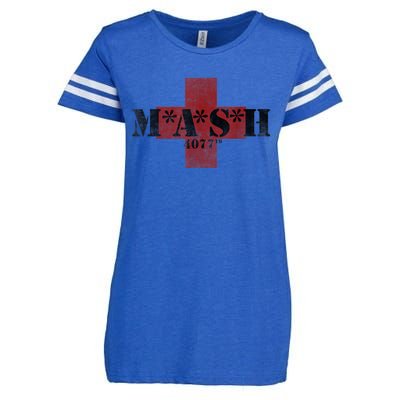 Red Cross Army Military Hospital Vintage Enza Ladies Jersey Football T-Shirt