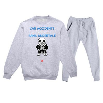 Ridgelandmicronation Car Accident Did You Mean Sans Undertale Press Here To Play Premium Crewneck Sweatsuit Set