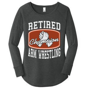 Retired Champion Arm Wrestling Funny  Present Gift  Women's Perfect Tri Tunic Long Sleeve Shirt