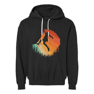 Rock Climbing Art For Women Mountain Climber Bouldering Garment-Dyed Fleece Hoodie