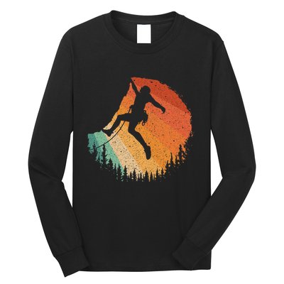 Rock Climbing Art For Women Mountain Climber Bouldering Long Sleeve Shirt