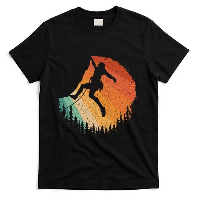 Rock Climbing Art For Women Mountain Climber Bouldering T-Shirt