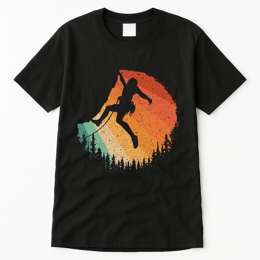 Rock Climbing Art For Women Mountain Climber Bouldering Tall T-Shirt