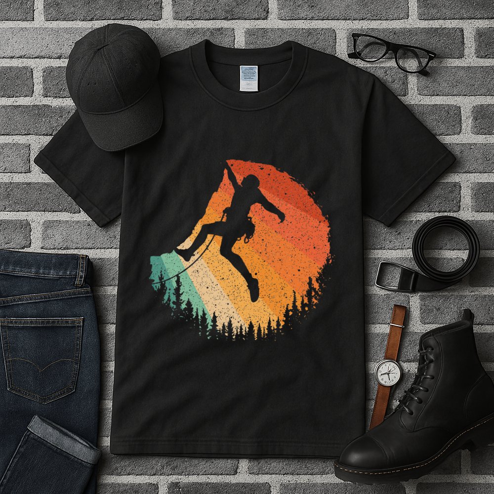Rock Climbing Art For Women Mountain Climber Bouldering Tall T-Shirt