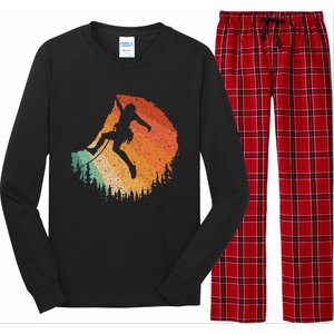 Rock Climbing Art For Women Mountain Climber Bouldering Long Sleeve Pajama Set