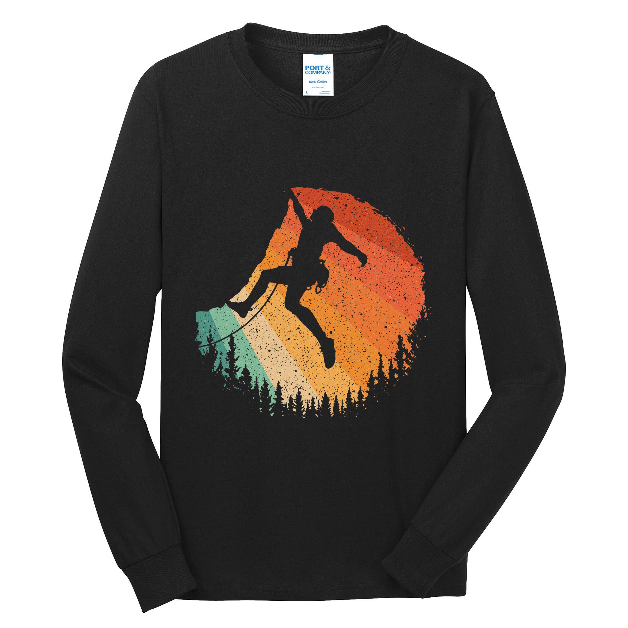 Rock Climbing Art For Women Mountain Climber Bouldering Tall Long Sleeve T-Shirt
