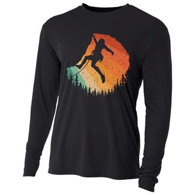 Rock Climbing Art For Women Mountain Climber Bouldering Cooling Performance Long Sleeve Crew