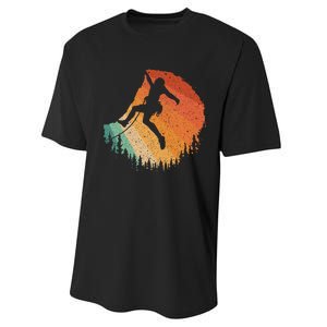 Rock Climbing Art For Women Mountain Climber Bouldering Performance Sprint T-Shirt