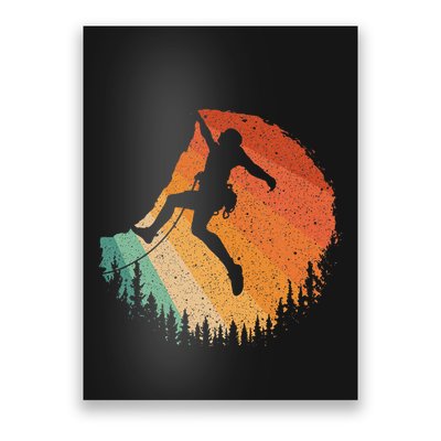 Rock Climbing Art For Women Mountain Climber Bouldering Poster