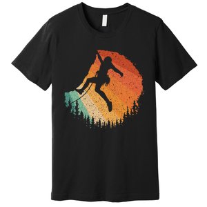 Rock Climbing Art For Women Mountain Climber Bouldering Premium T-Shirt