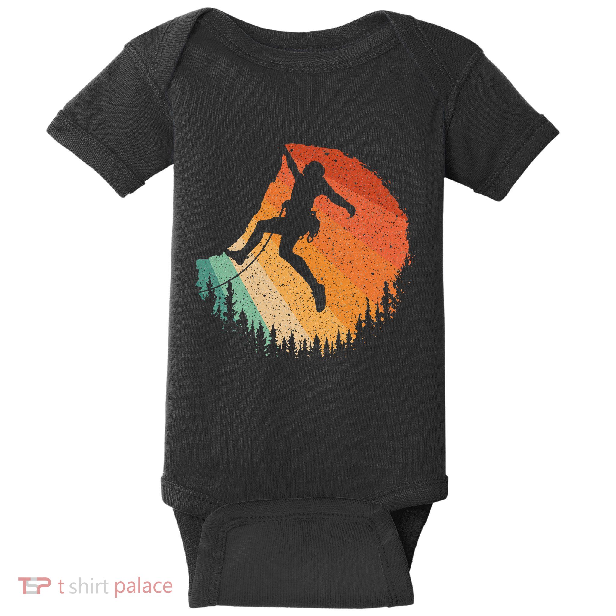Rock Climbing Art For Women Mountain Climber Bouldering Baby Bodysuit