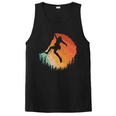 Rock Climbing Art For Women Mountain Climber Bouldering PosiCharge Competitor Tank