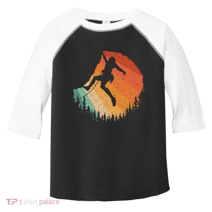 Rock Climbing Art For Women Mountain Climber Bouldering Toddler Fine Jersey T-Shirt