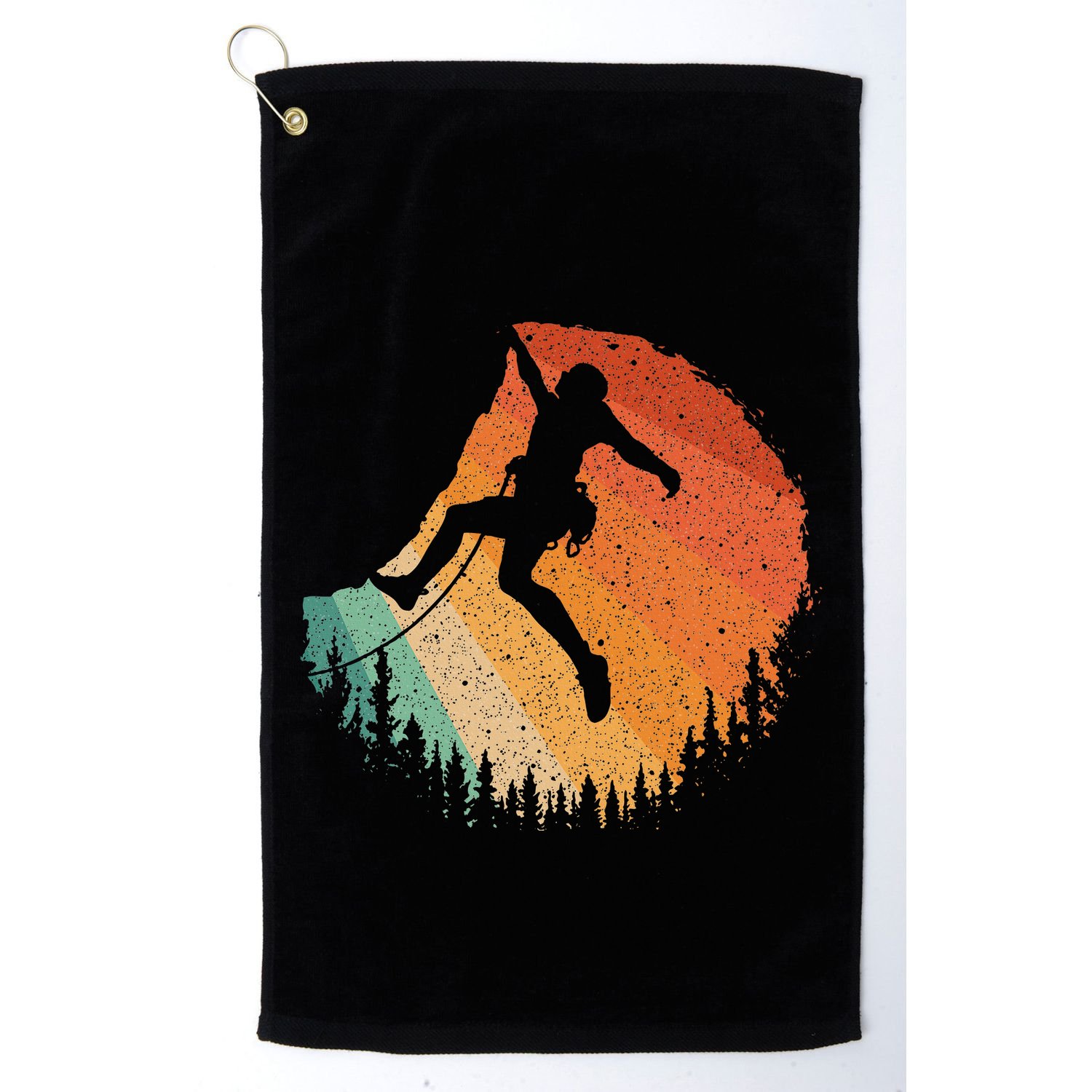 Rock Climbing Art For Women Mountain Climber Bouldering Golf Towel