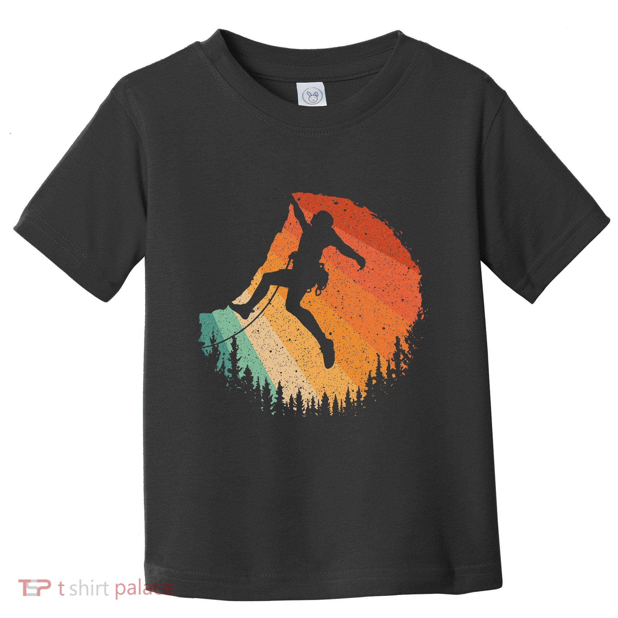 Rock Climbing Art For Women Mountain Climber Bouldering Toddler T-Shirt